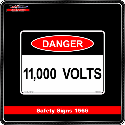 Danger 11,000 Volts (Safety Sign 1566)