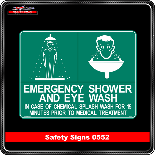 Emergency Emergency Shower And Eye Wash (Safety Sign 0552)
