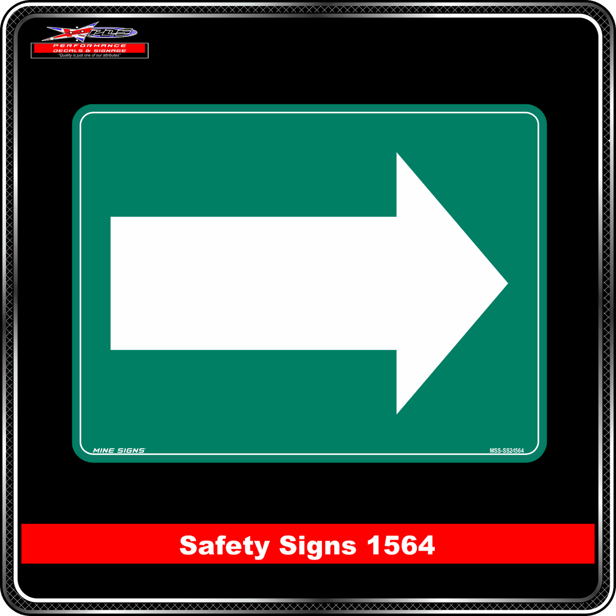 Emergency Right Arrow (Safety Sign 0564)