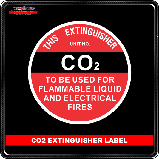 CO2 Fire Extinguisher Label (2558)