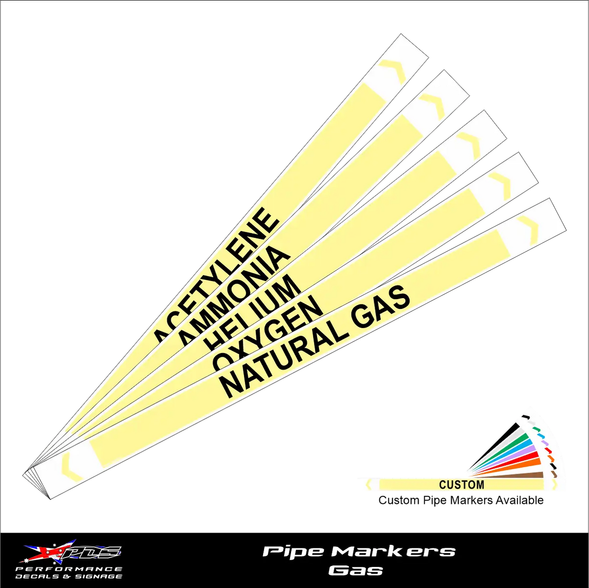 Gas pipe marker label - Yellow Ochre Sand