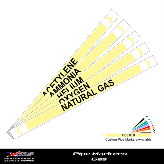 Gas pipe marker label - Yellow Ochre Sand
