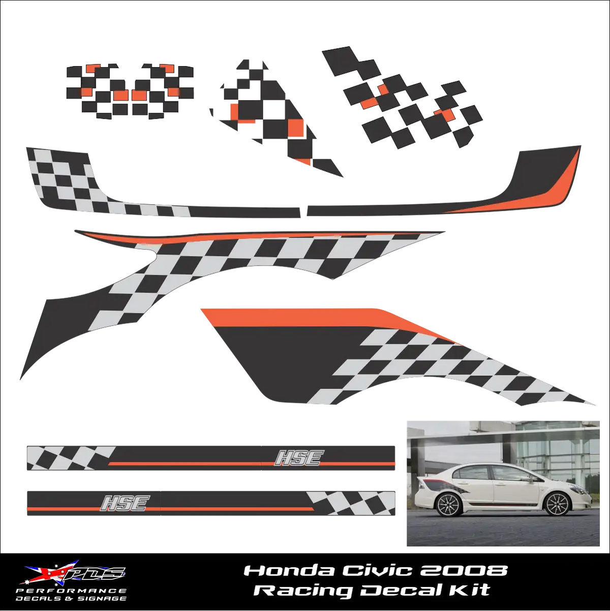 Honda Civic 2008 Decals Kit