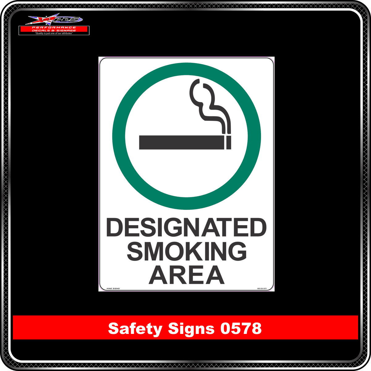 Information Designated Smoking Area (Safety Sign 0578)
