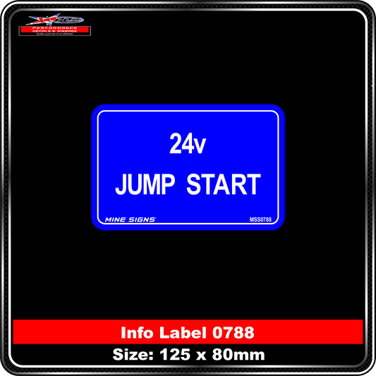 24v Jump Start (Info Label 0788) 80 x 125 mm