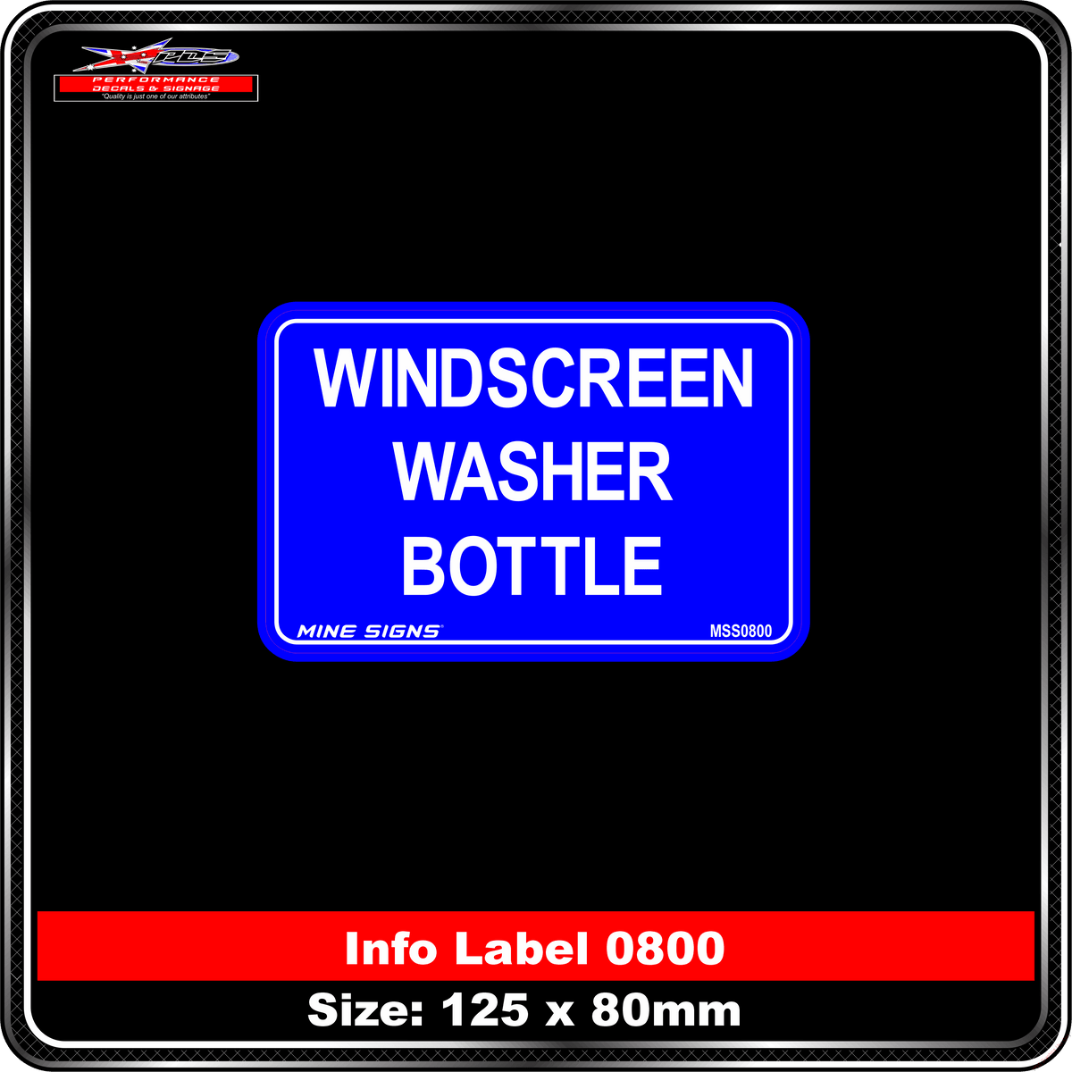 Windscreen Washer Bottle (Info Label 0800)