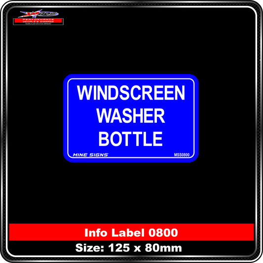 Windscreen Washer Bottle (Info Label 0800)