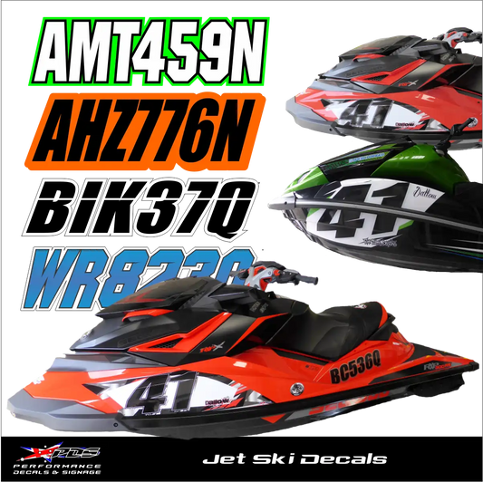 Jet Ski Rego Numbers Stickers and Decals