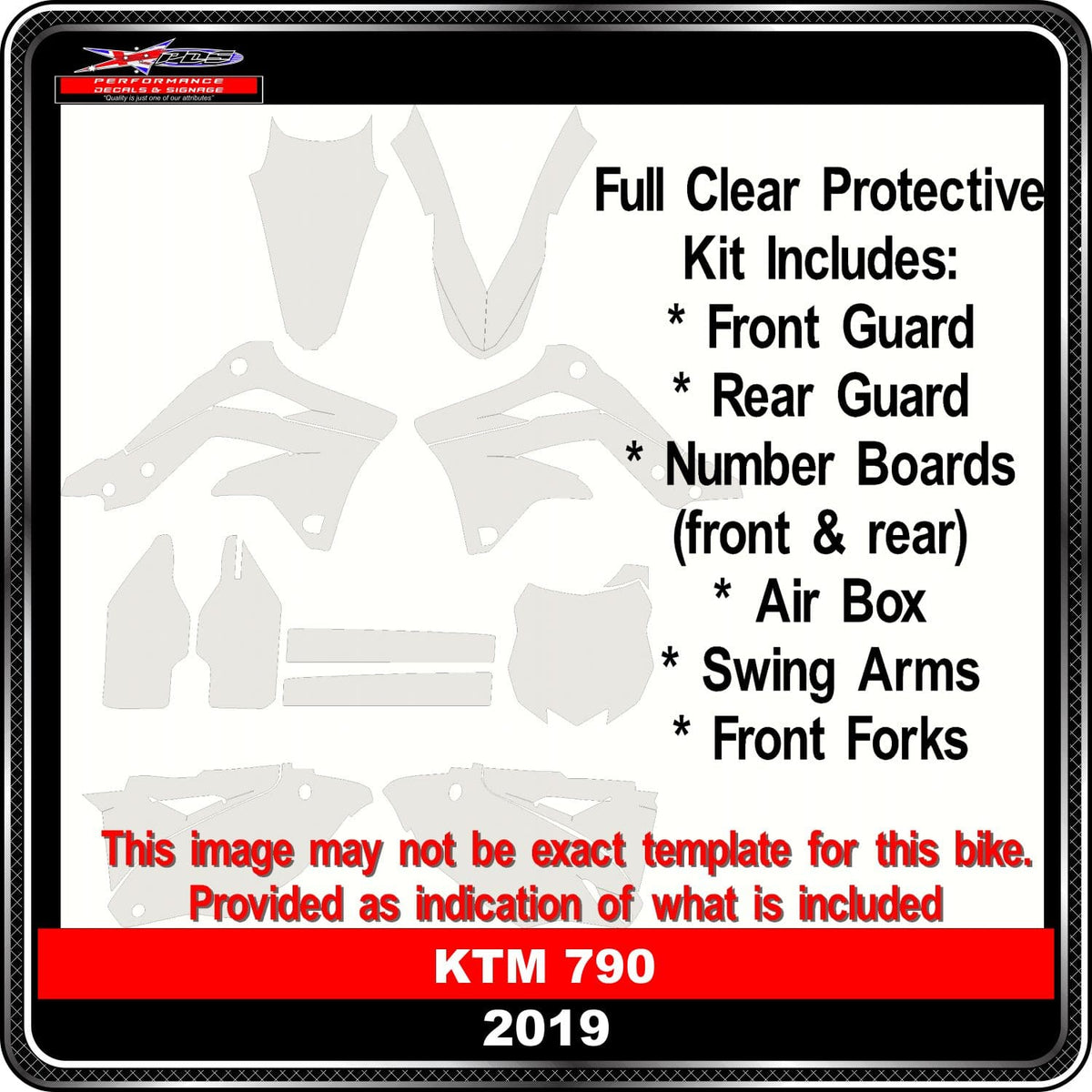 Motorbike Clear Protective Decals for KTM 790 Adventure 2019
