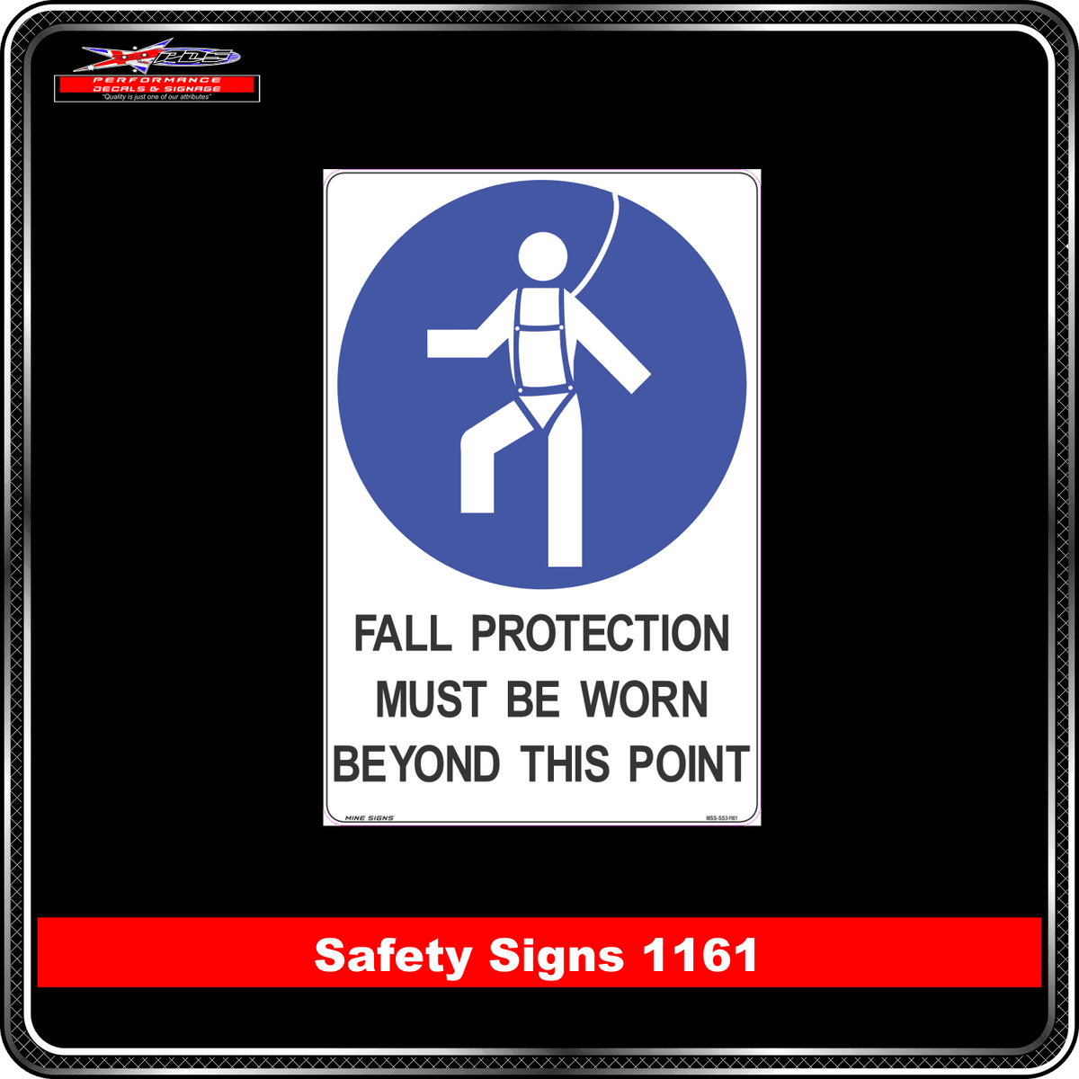 Mandatory Fall Protection Must Be Worn Beyond This Point (Safety Sign 1161)
