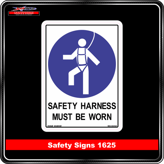 Mandatory Safety Harness Must Be Worn (Safety Sign 1625)