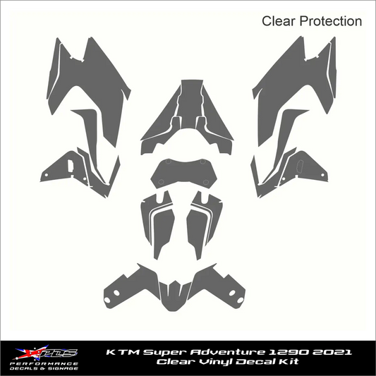 KTM Super Adventurer 1290 2021 - Clear Protection Graphics Kit