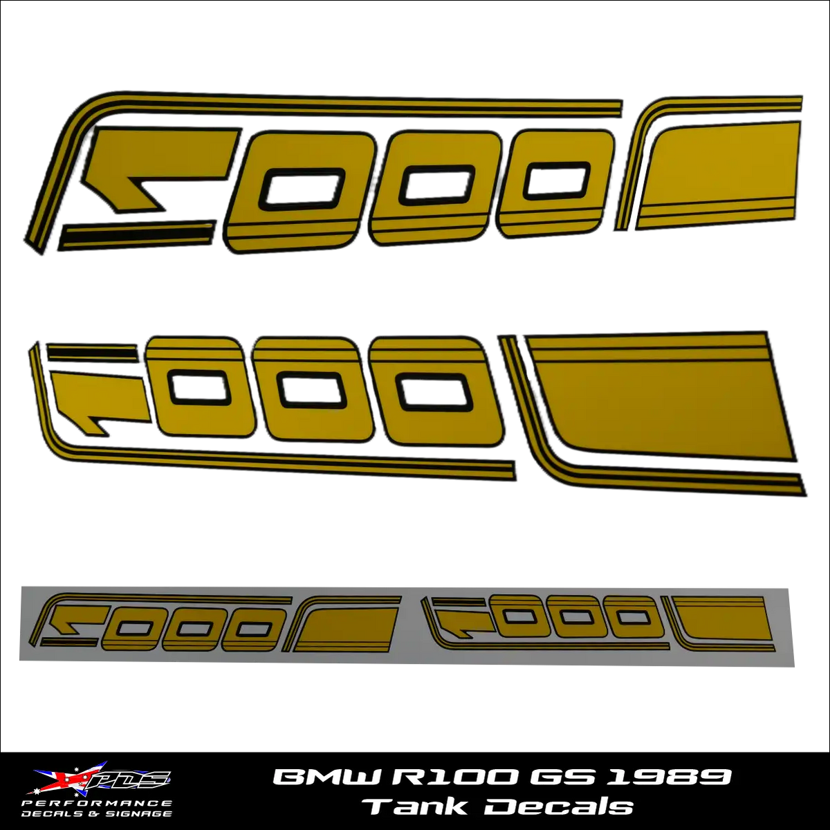 BMW R100 GS 1989 Tank Decals