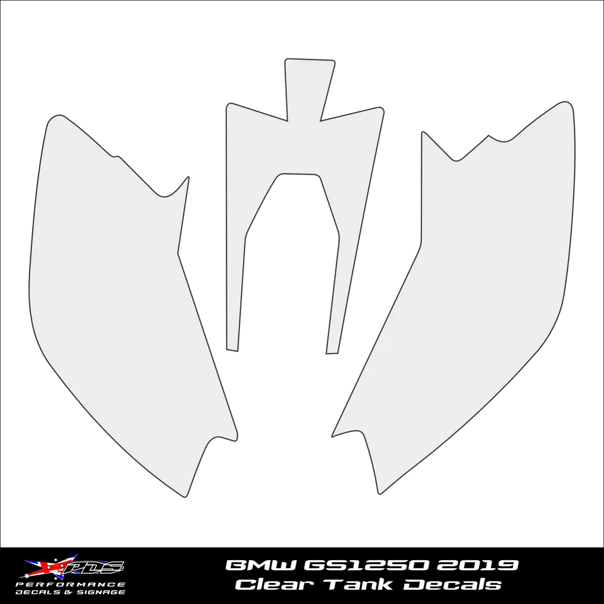 BMW GS1250 2019 Clear Tank Protector Decals