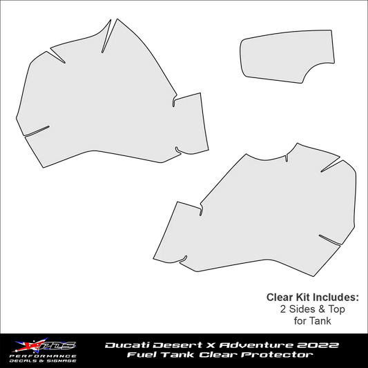 Ducati Desert X Adventure 2022 - Clear Tank Protectors
