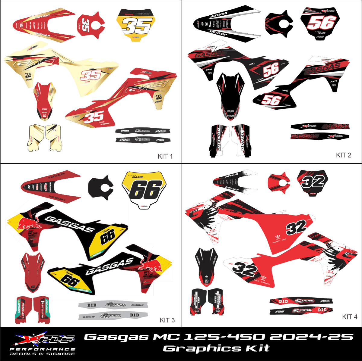 Gasgas MC 125-450 2024-25 - Full Decal Kit