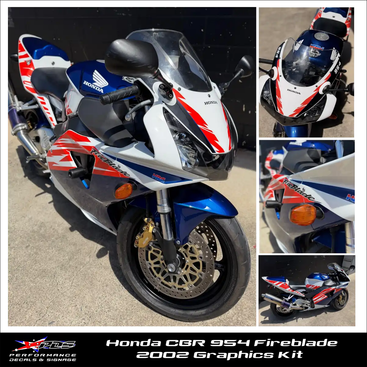 Honda CBR 954 Fireblade to Suit 2002 (Replica of a 2025 Model) - Full Graphics Kit