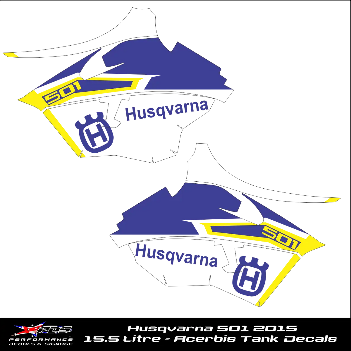 Husqvarna 501 2015 Acerbis Tank Decals