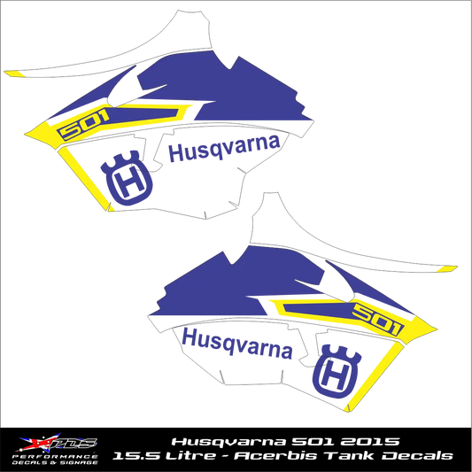 Husqvarna 501 2015 Acerbis Tank Decals
