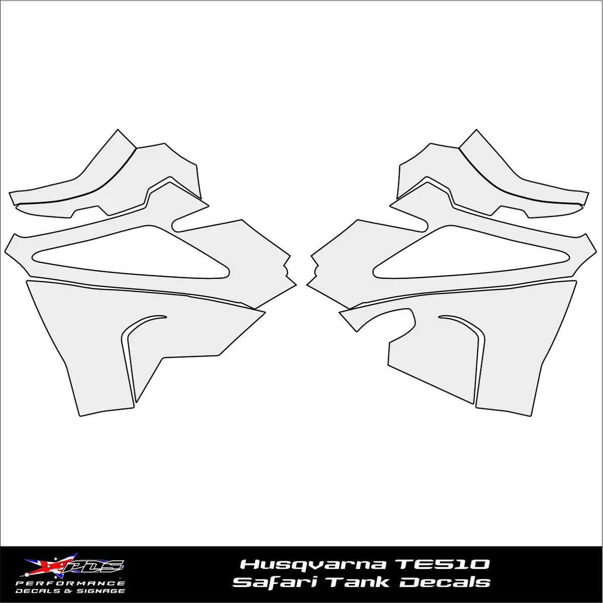 Husqvarna TE 510 Safari Tank Decals