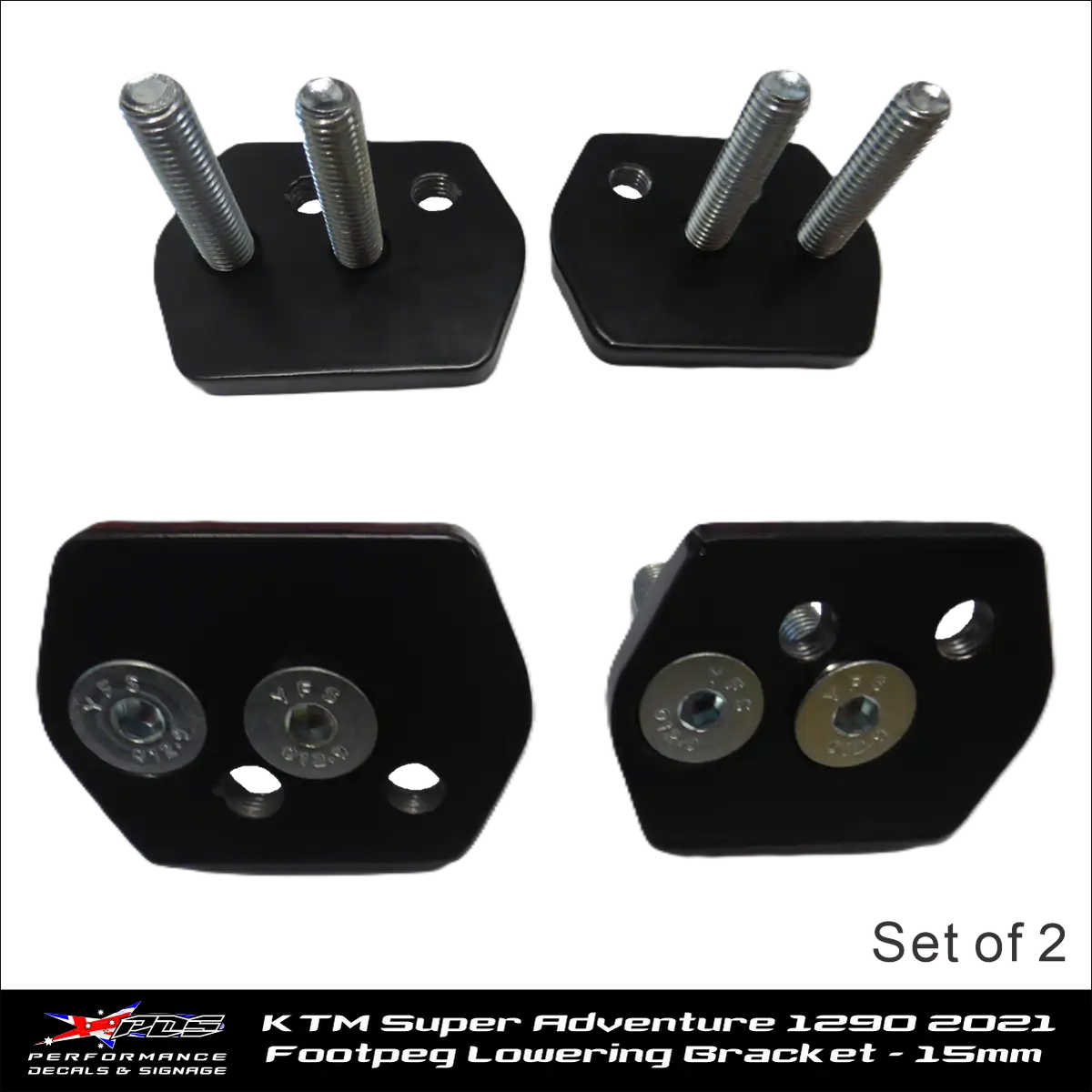 Footpeg Lowering Brackets with Bolts for KTM 1290 (2021) - 15mm