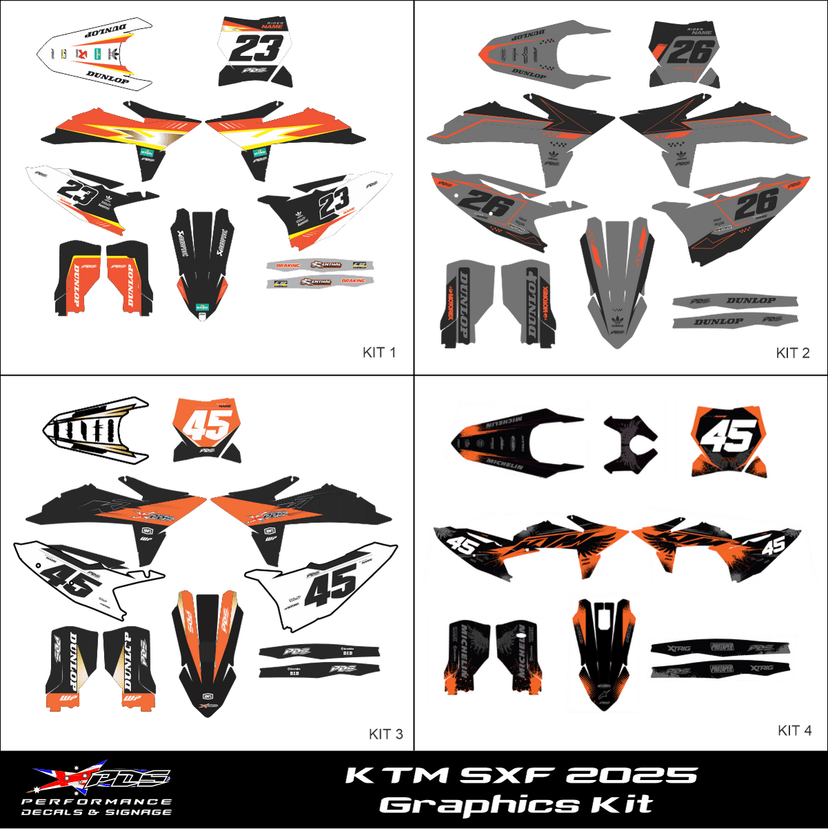 KTM SXF 2025 - Full Decal Kit