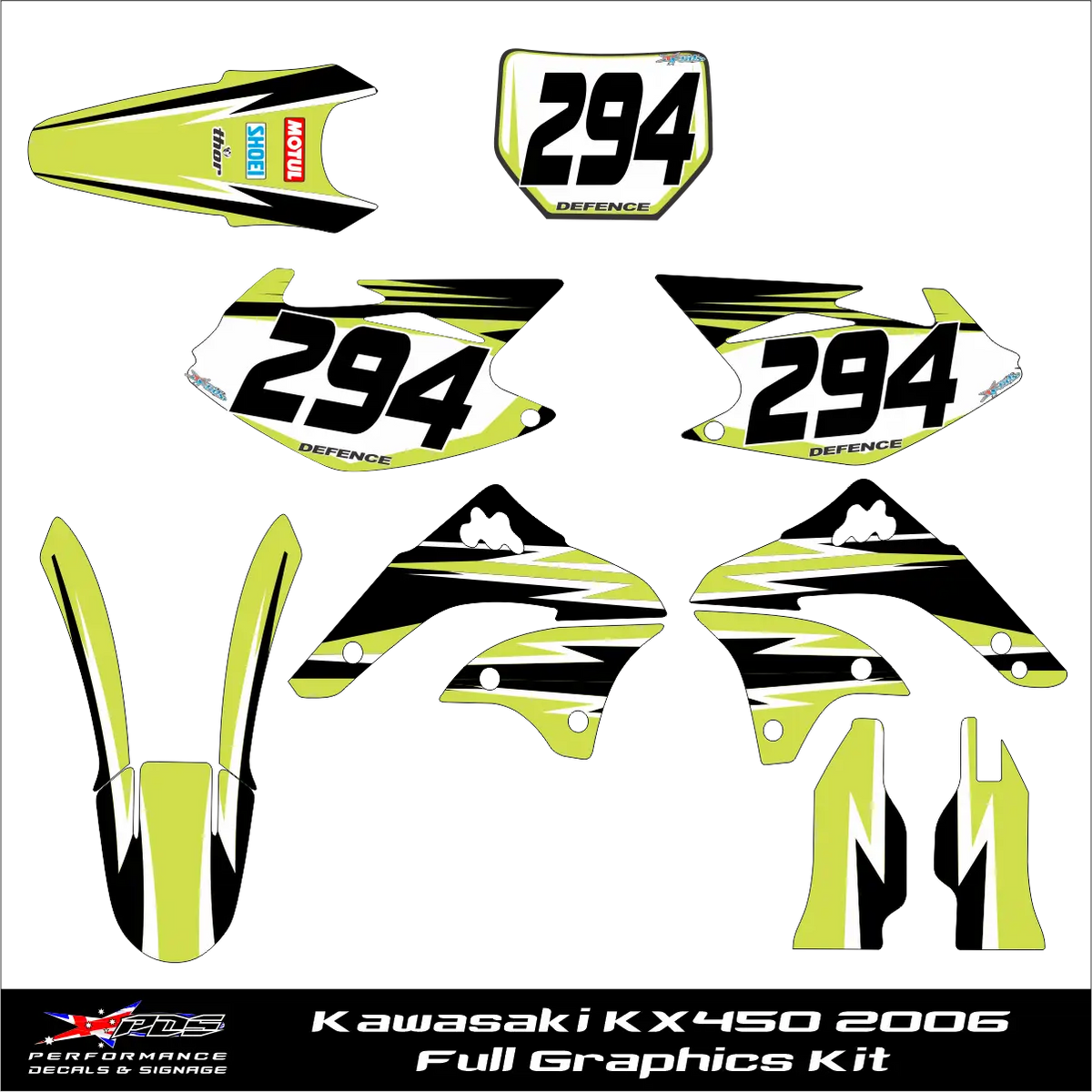Kawasaki KX450 2006-2012 Full Graphics Kit