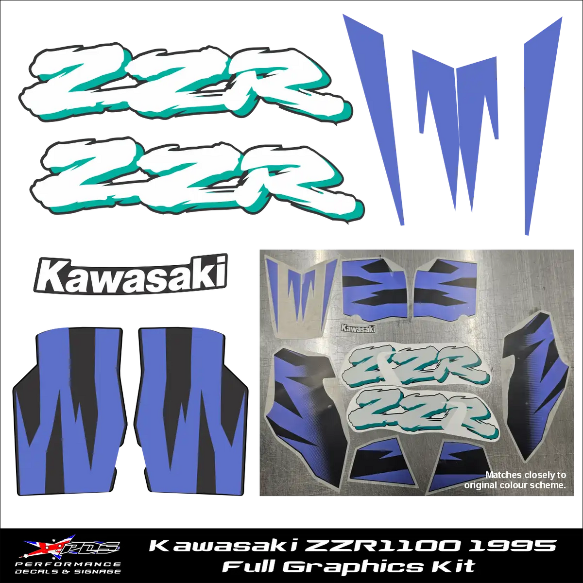 Kawasaki ZZR1100 1995 - OEM Graphics Kit