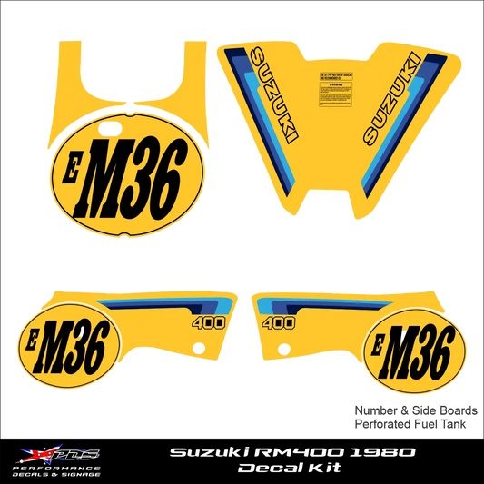 Suzuki RM400 Sticker Kit - 1980