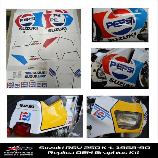 Suzuki RGV 250 K-L 1988-90 - Pepsi Replica Graphics Kit