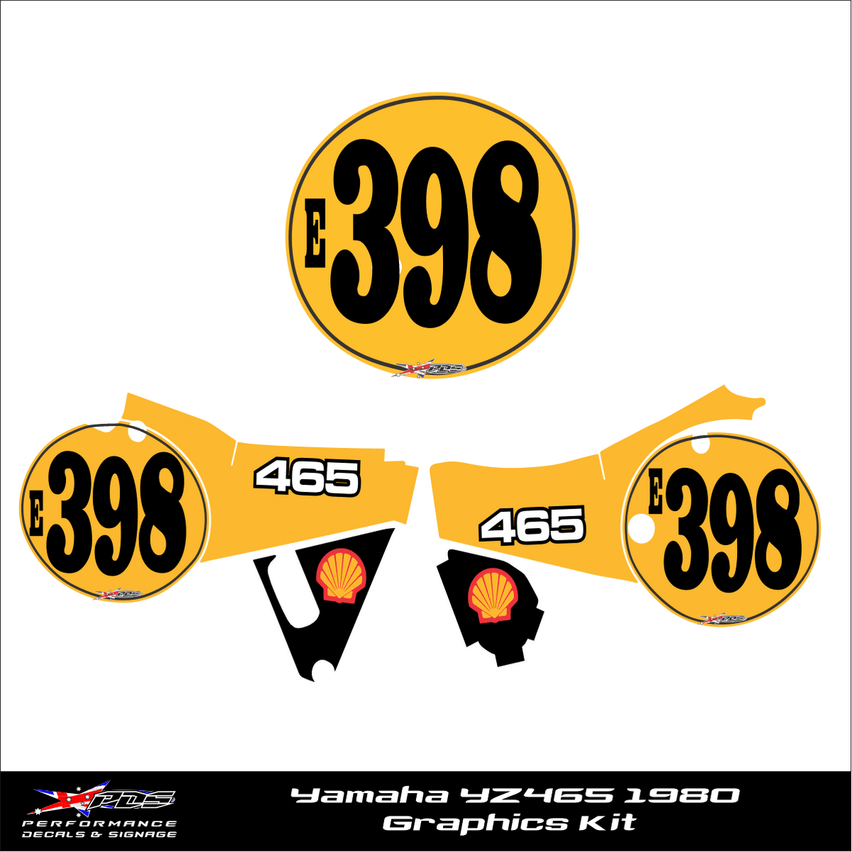 Yamaha YZ465 1980 - Vintage Decal Kit