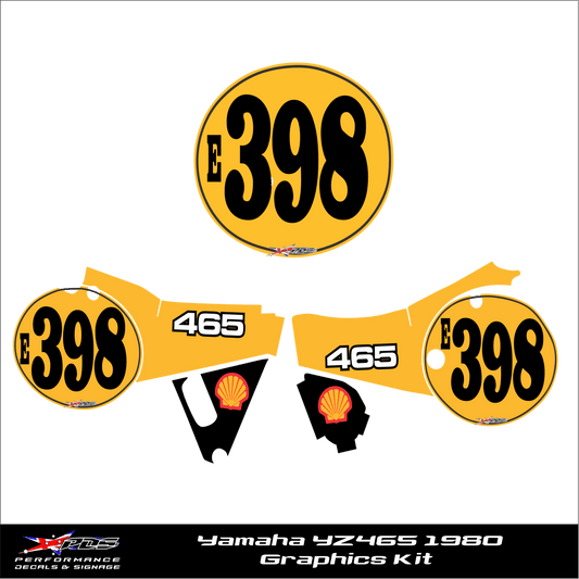 Yamaha YZ465 1980 - Vintage Decal Kit