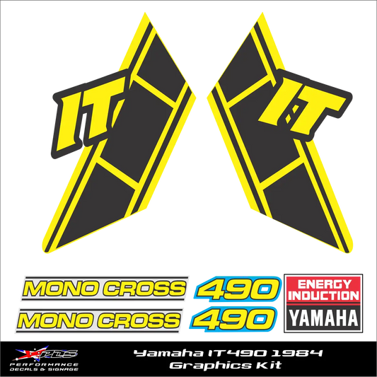 Yamaha It490 1984 Decal Set