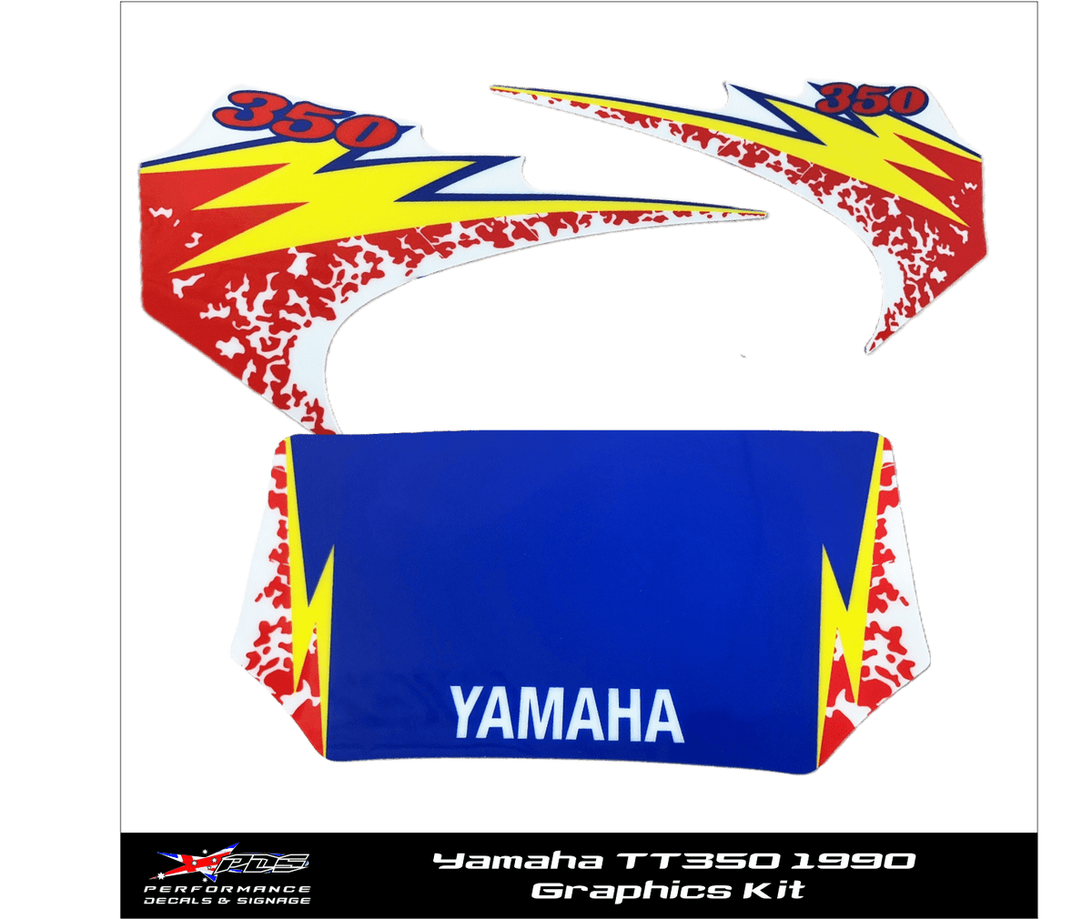 Yamaha TT350 1990 Decal Kit - Like OEM