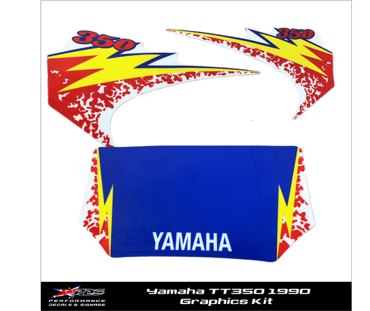 Yamaha TT350 1990 Decal Kit - Like OEM