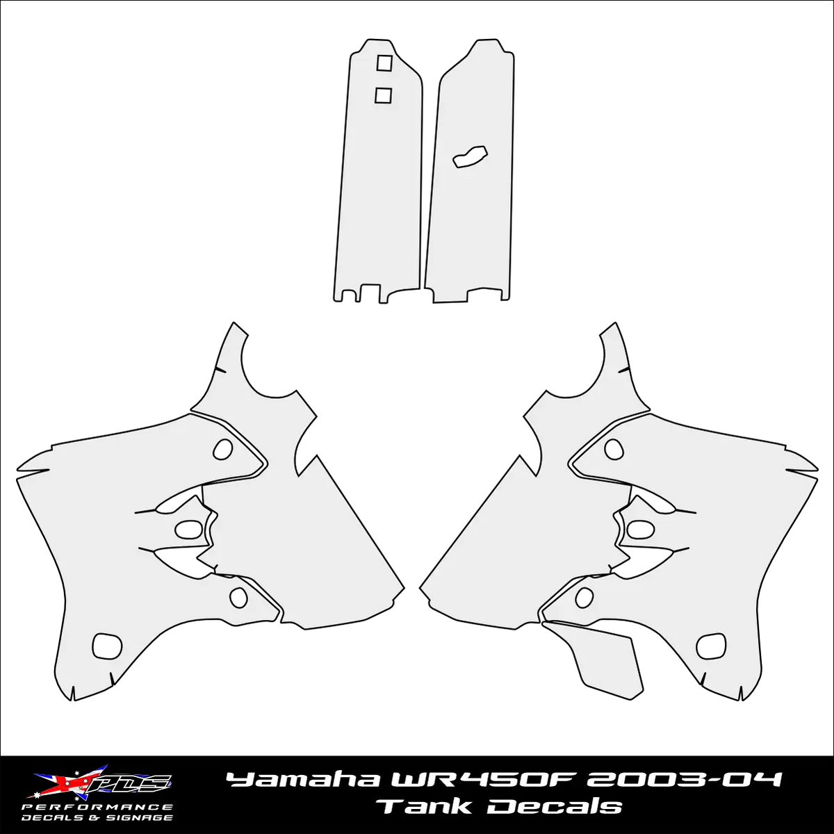 Yamaha WR450F 2003-04 Tank Decals