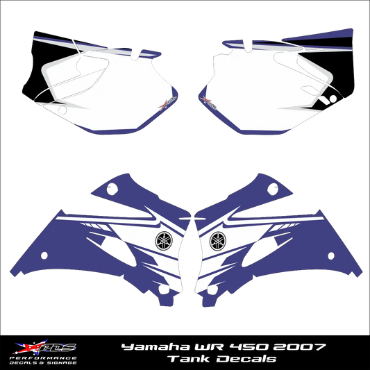 Yamaha WR450 2007 Tank Decals