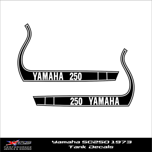 Yamaha SC250 1973 Tank Decals