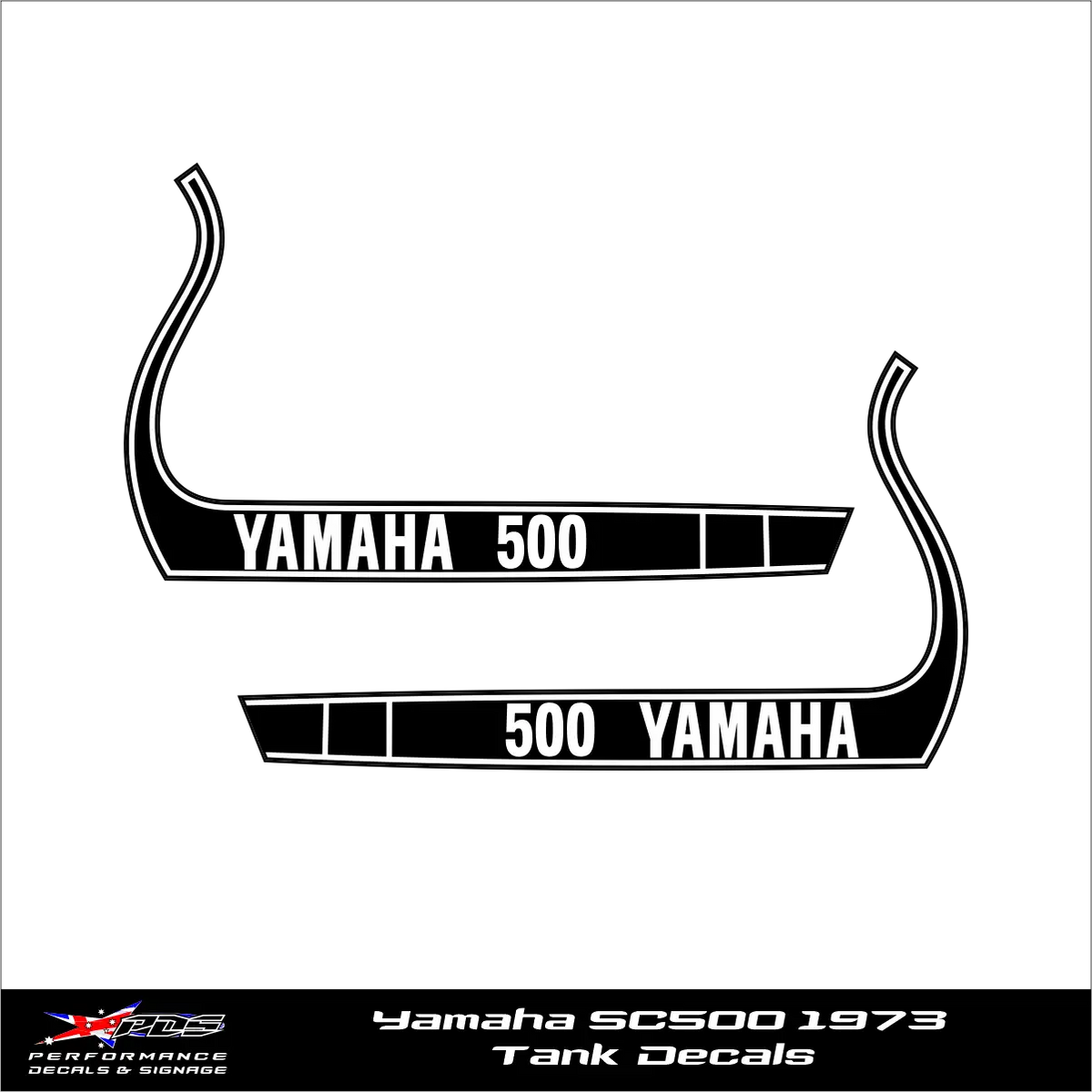 Yamaha SC500 1973 Tank Decals