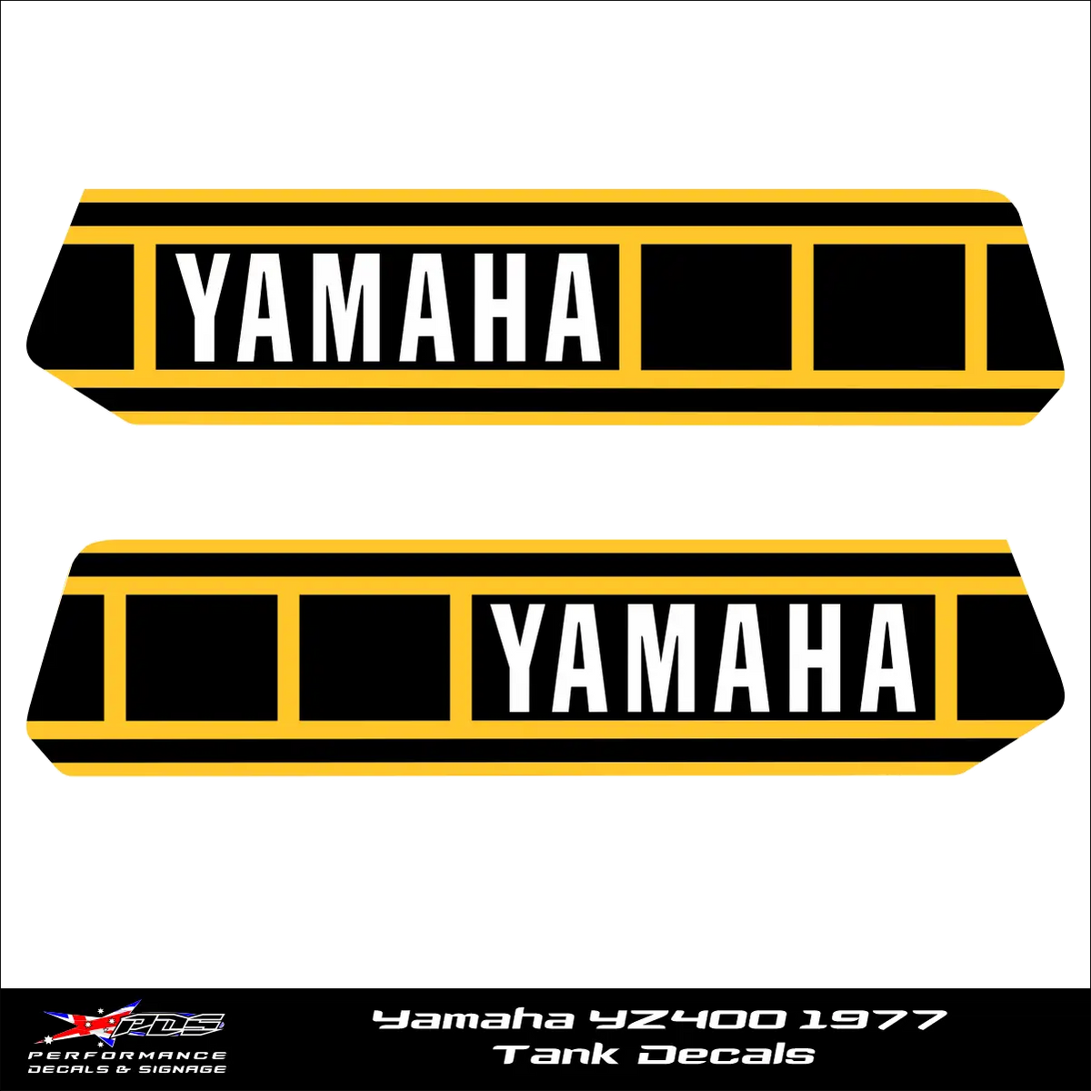 Yamaha YZ400 Perforated Tank Decal - 1977 - 1978