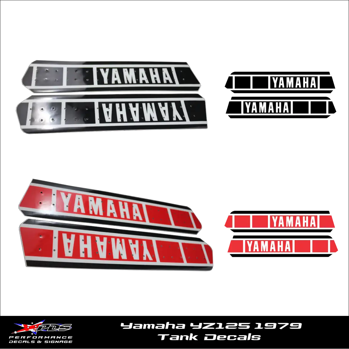 Yamaha YZ125 1979 Perforated Tank Decals