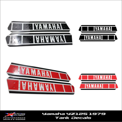 Yamaha YZ125 1979 Perforated Tank Decals