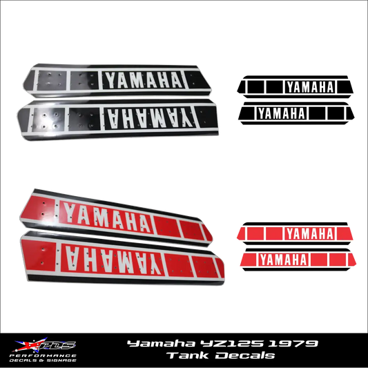 Yamaha YZ125 1979 Perforated Tank Decals