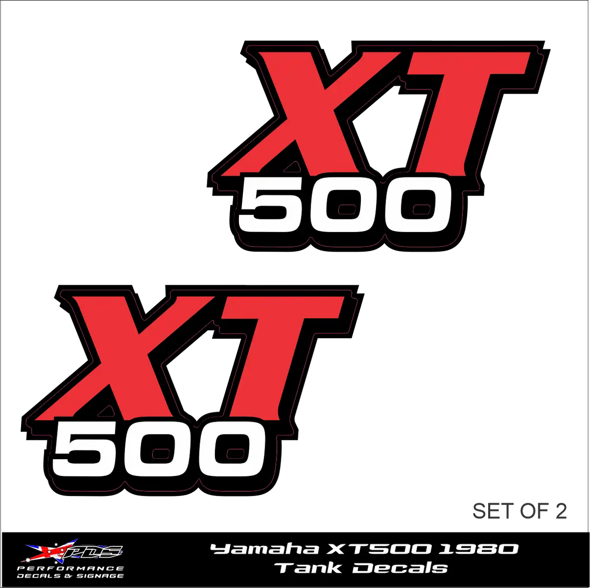 Yamaha XT500 1980 After Market Tank Stickers