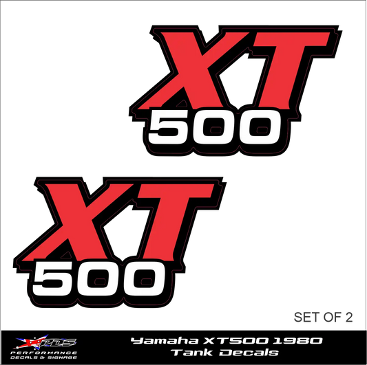 Yamaha XT500 1980 After Market Tank Stickers
