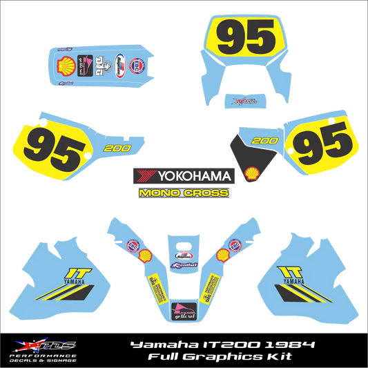 Yamaha IT200 1984 Full Graphics Kit