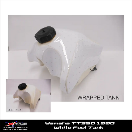 Yamaha TT350 1990 Fuel Tank Decal - Perforated