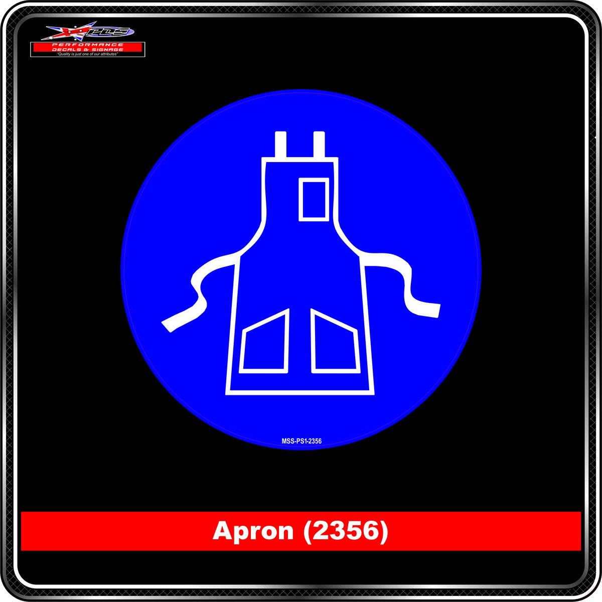 Apron (Pictogram 2356) Mandatory Sign