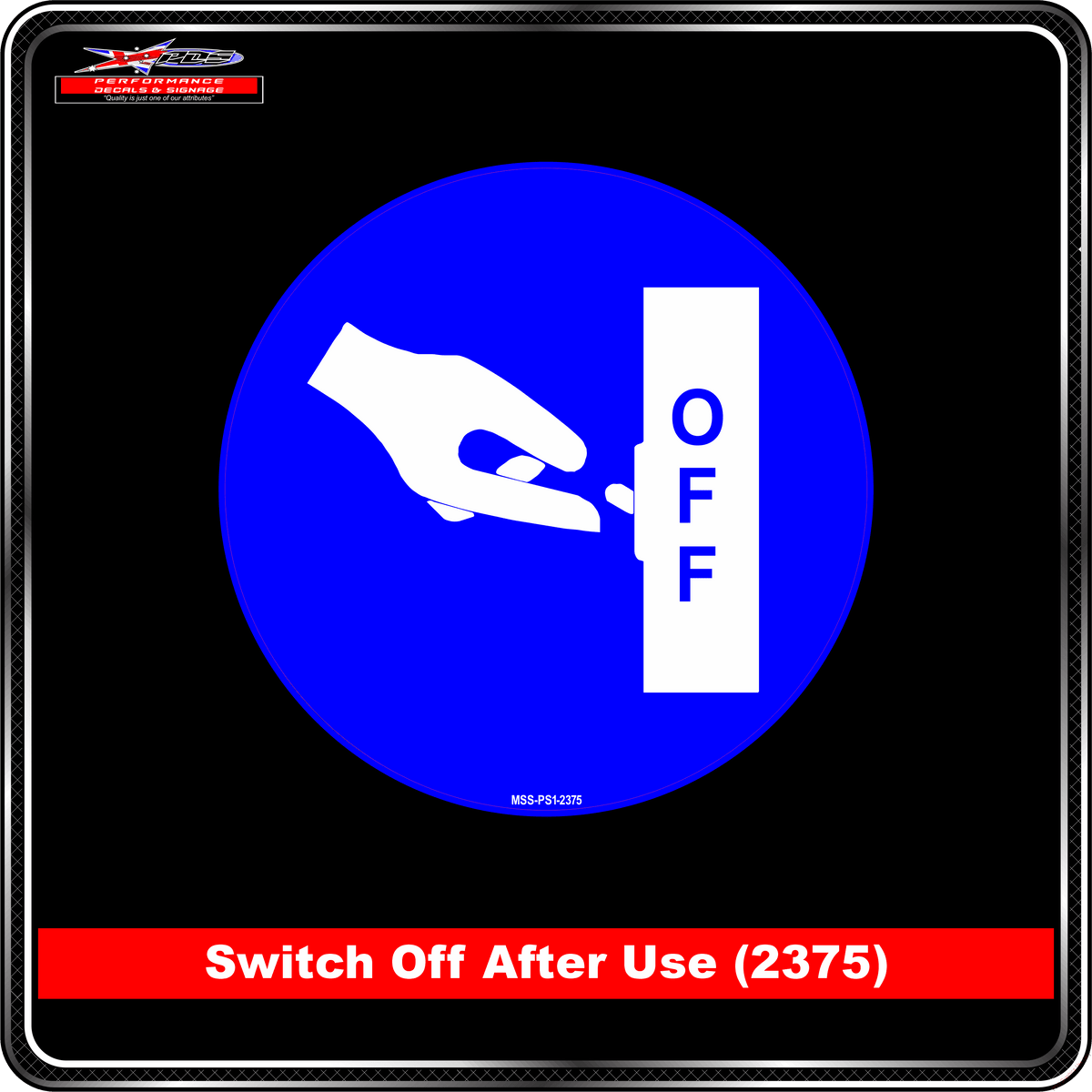 Switch off After Use (Pictogram 2375)