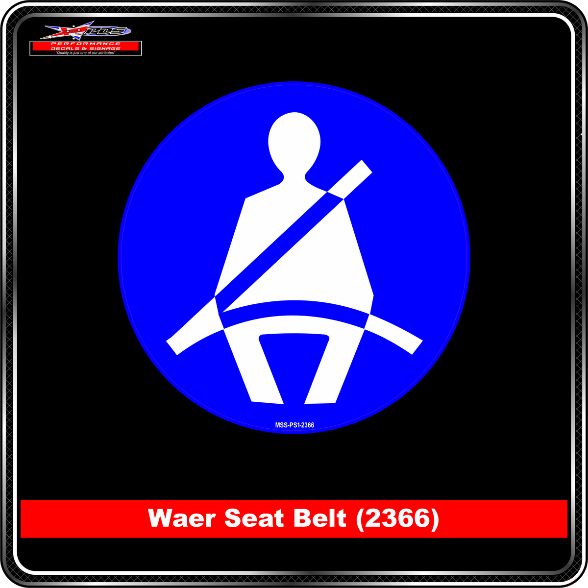 Wear Seat Belt (Pictogram 2366)